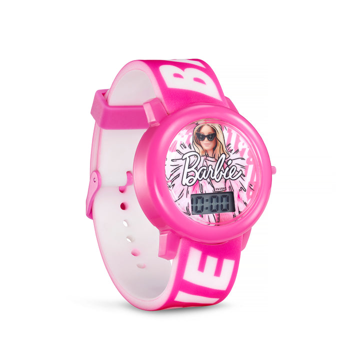 Barbie® Malibu Watch with Pink Text Strap