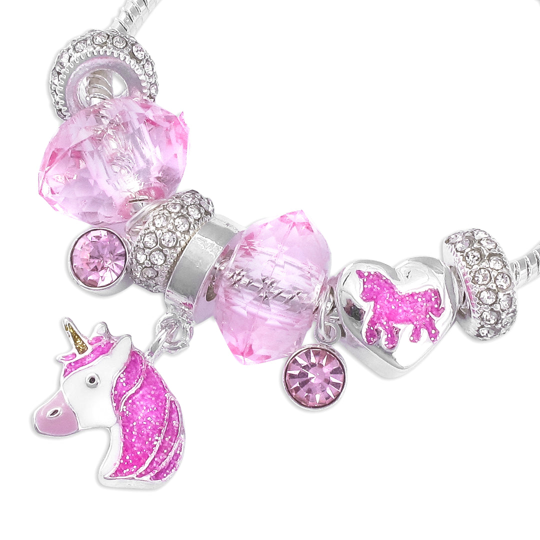 emoji® Pink Unicorn Charm Bracelet