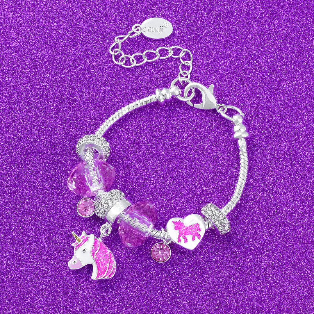 emoji® Pink Unicorn Charm Bracelet