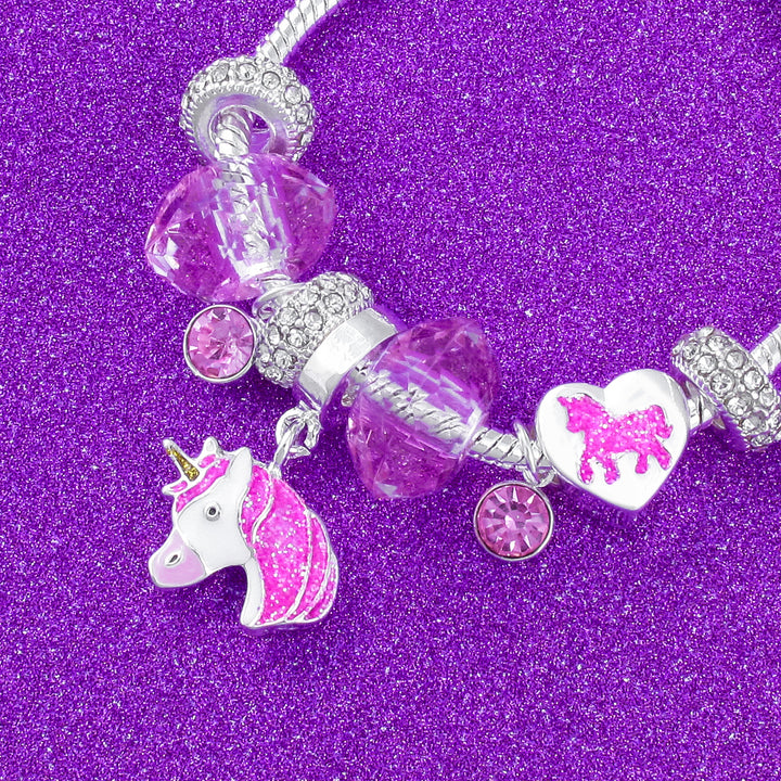 emoji® Pink Unicorn Charm Bracelet