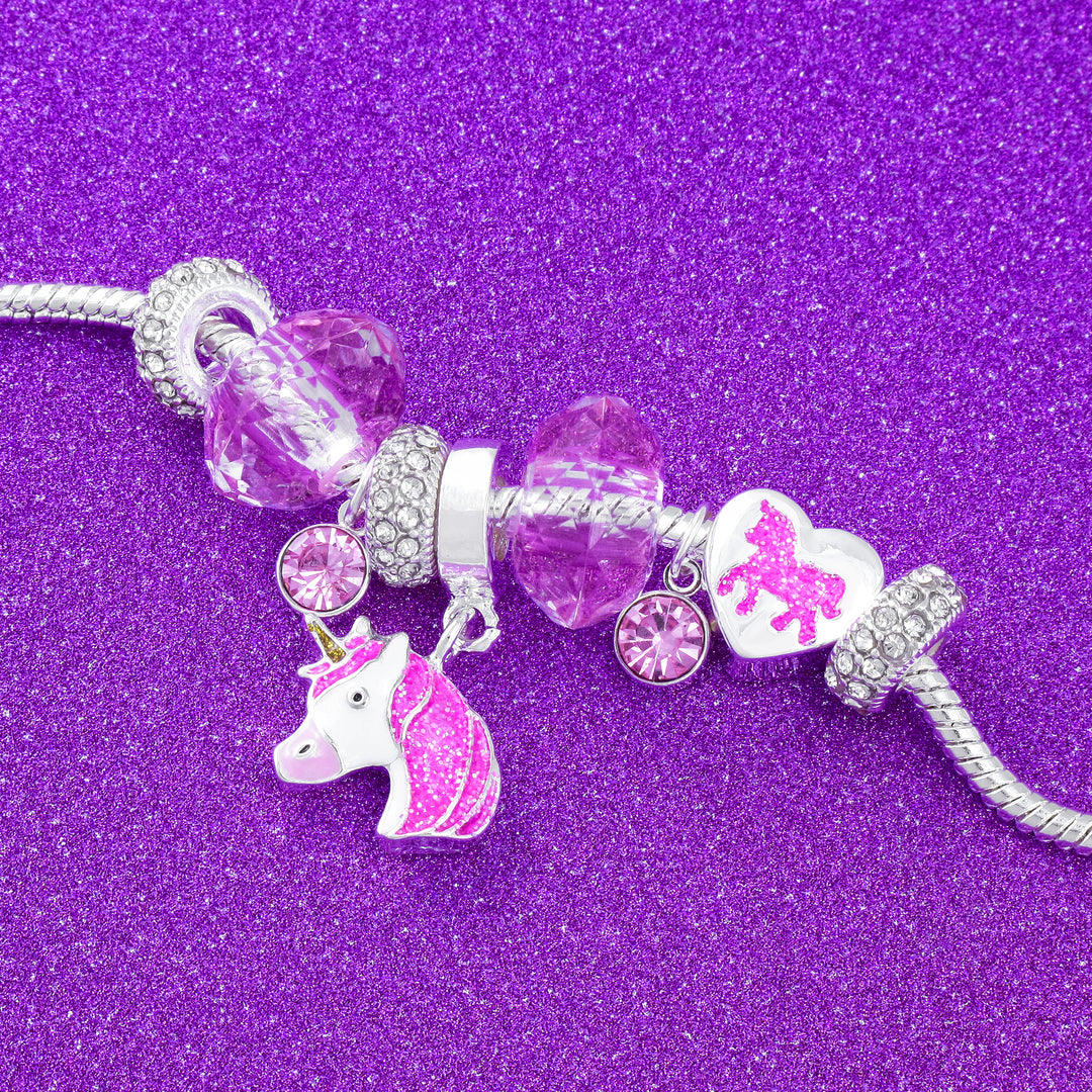 emoji® Pink Unicorn Charm Bracelet
