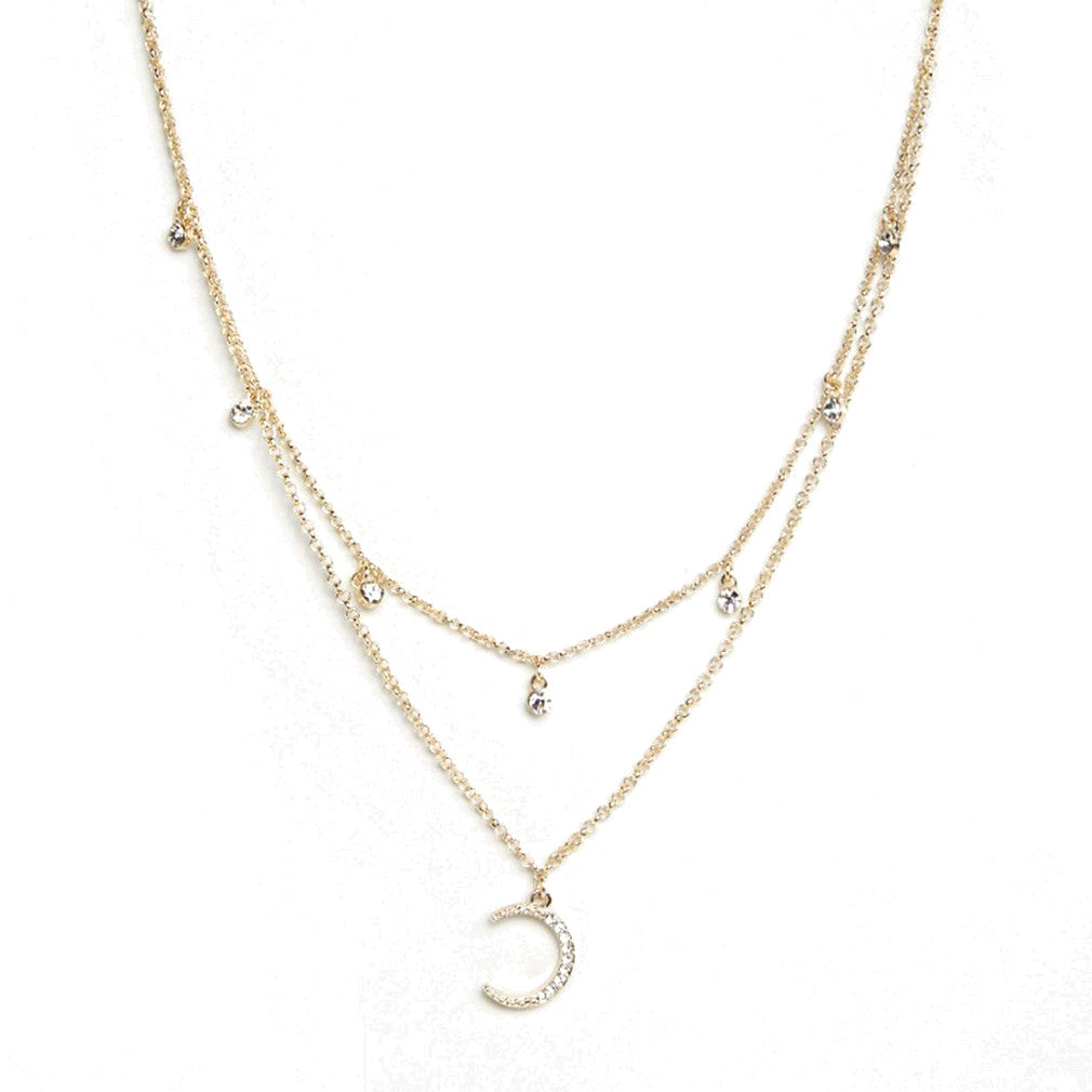 Ariana Grande Moon and Star Layer Necklace