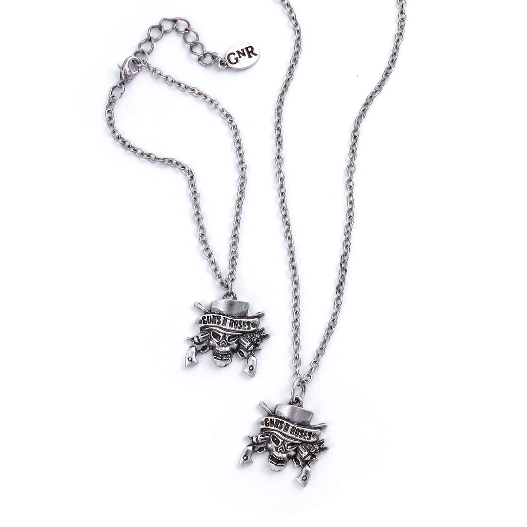 Guns N' Roses Skull Necklace & Bracelet Set