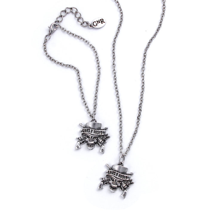 Guns N' Roses Skull Necklace & Bracelet Set