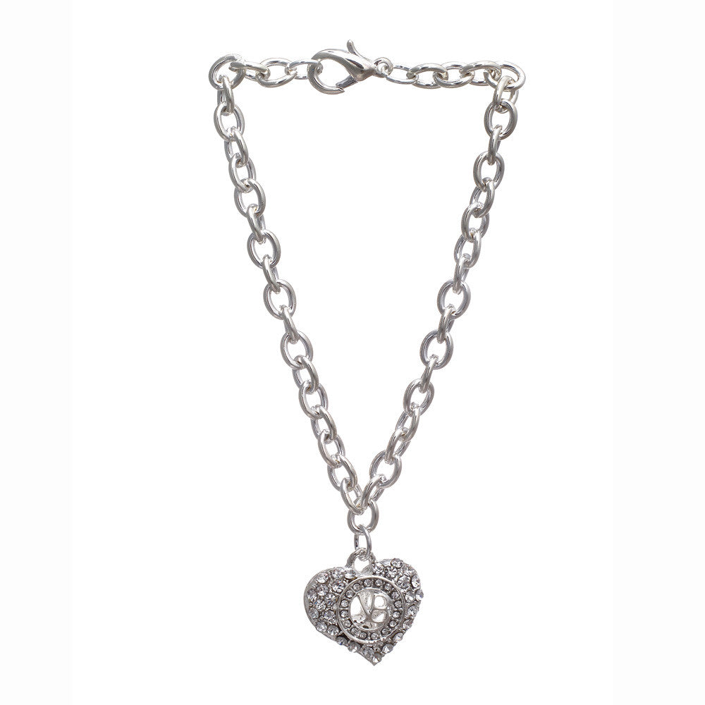 Justin Bieber Crystal Heart Bracelet