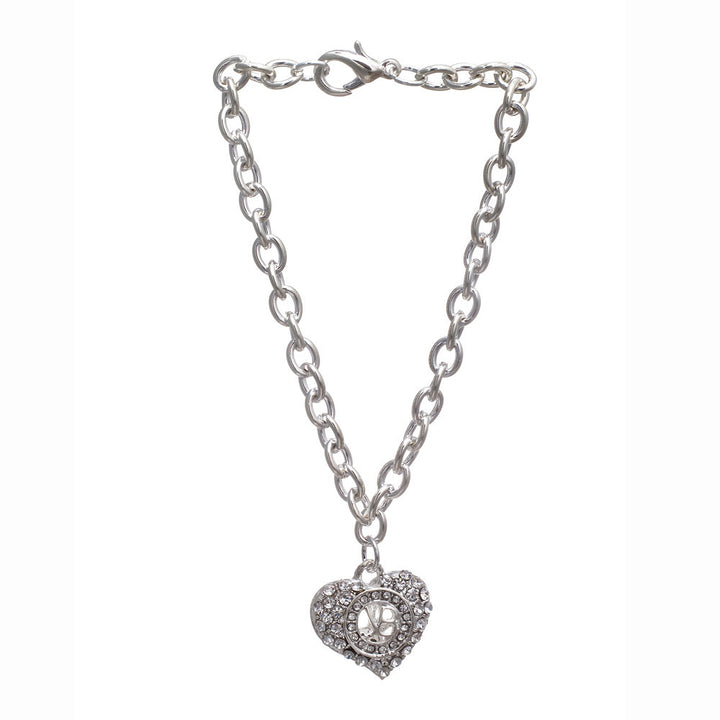 Justin Bieber Crystal Heart Bracelet