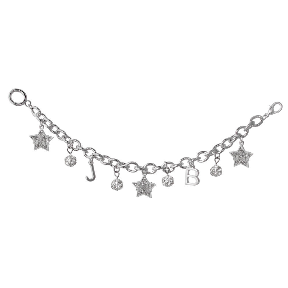 Justin Bieber Crystal Star Charm Bracelet