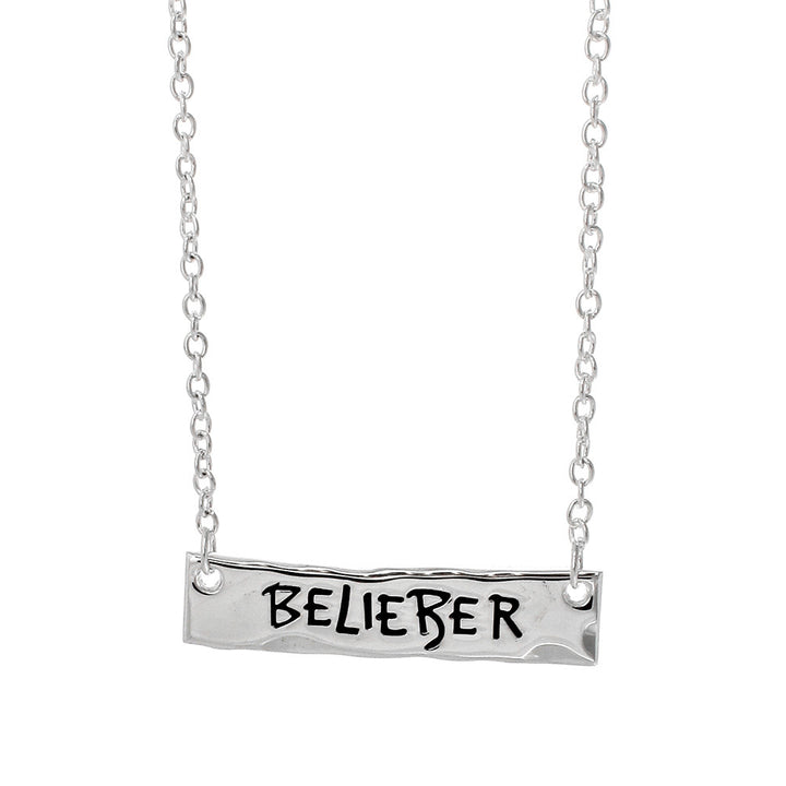 Justin Bieber Belieber Logo Bar Necklace