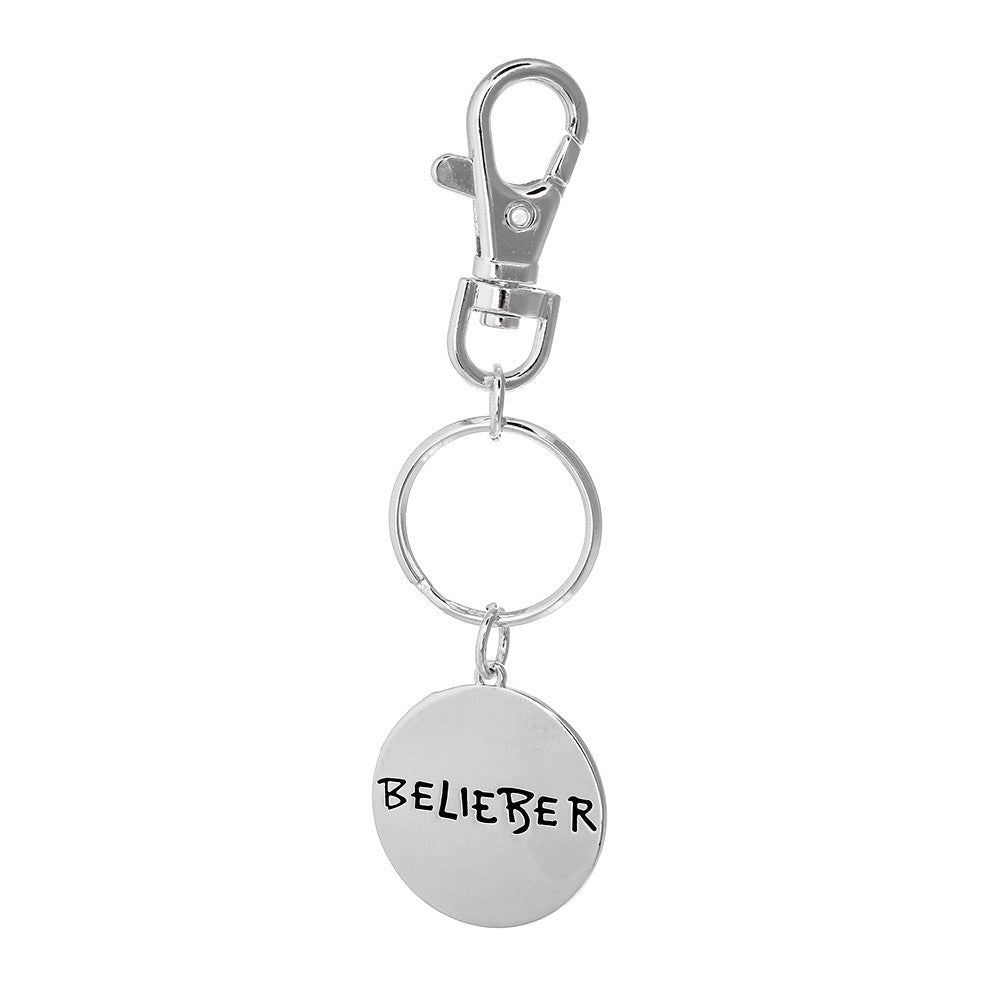 Justin Bieber Belieber Logo Disc Keyring