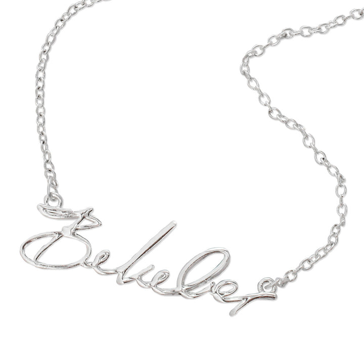 Justin Bieber Belieber Script Necklace