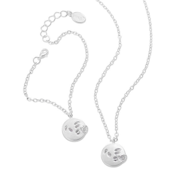 emoji® Kissing Necklace & Bracelet Set