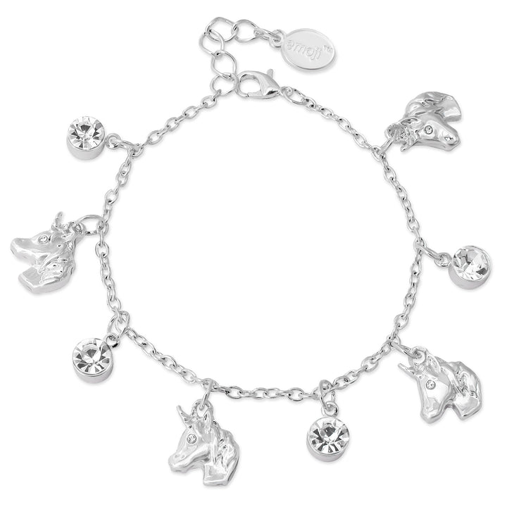 emoji® Unicorn Crystal Charm Bracelet