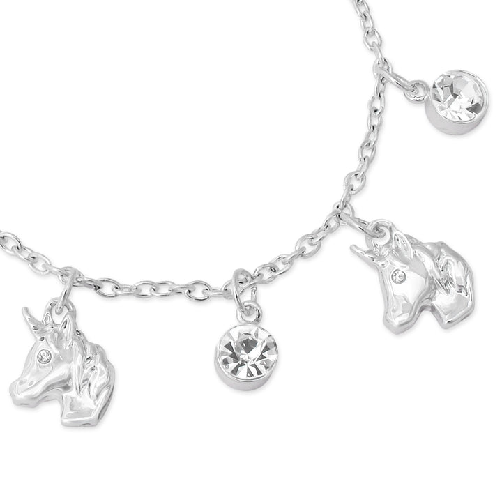 emoji® Unicorn Crystal Charm Bracelet