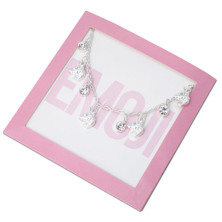 emoji® Unicorn Crystal Charm Bracelet