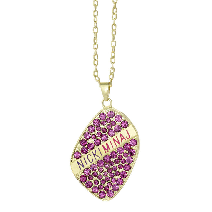 Nicki Minaj Crystal Logo Necklace