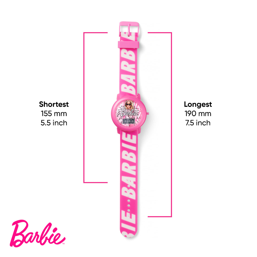 Barbie® Malibu Watch with Pink Text Strap
