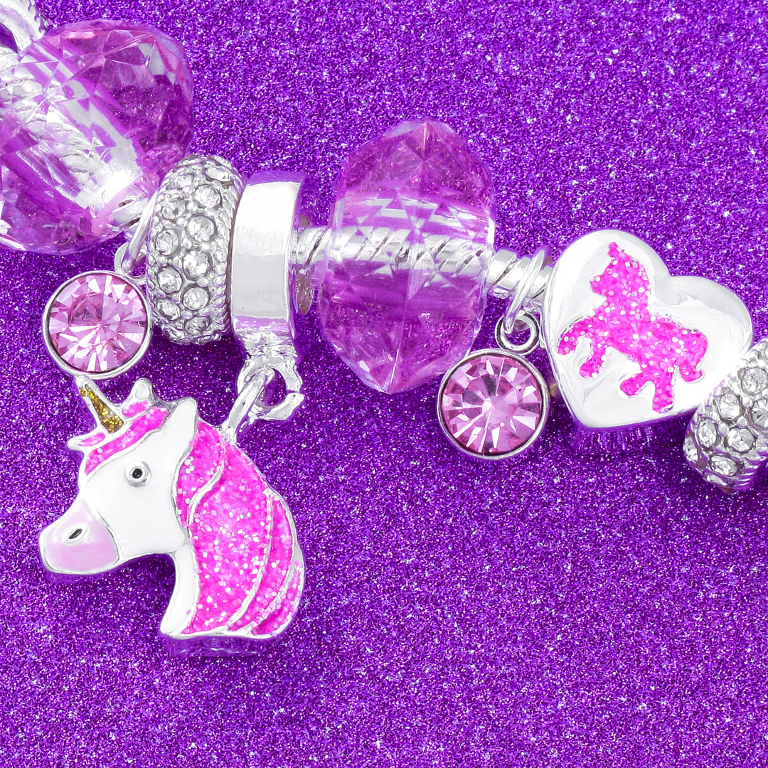 emoji® Pink Unicorn Charm Bracelet