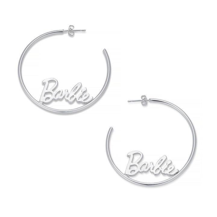 Barbie® Script Hoop Earrings