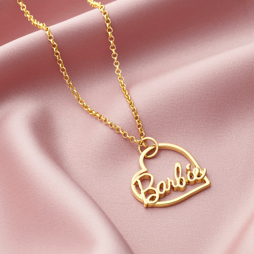 Barbie® Script Heart Necklace – GIOIA JEWELLERY