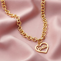 Barbie® Round Link Heart Necklace