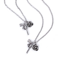 Guns N' Roses Charm Necklace & Bracelet Set