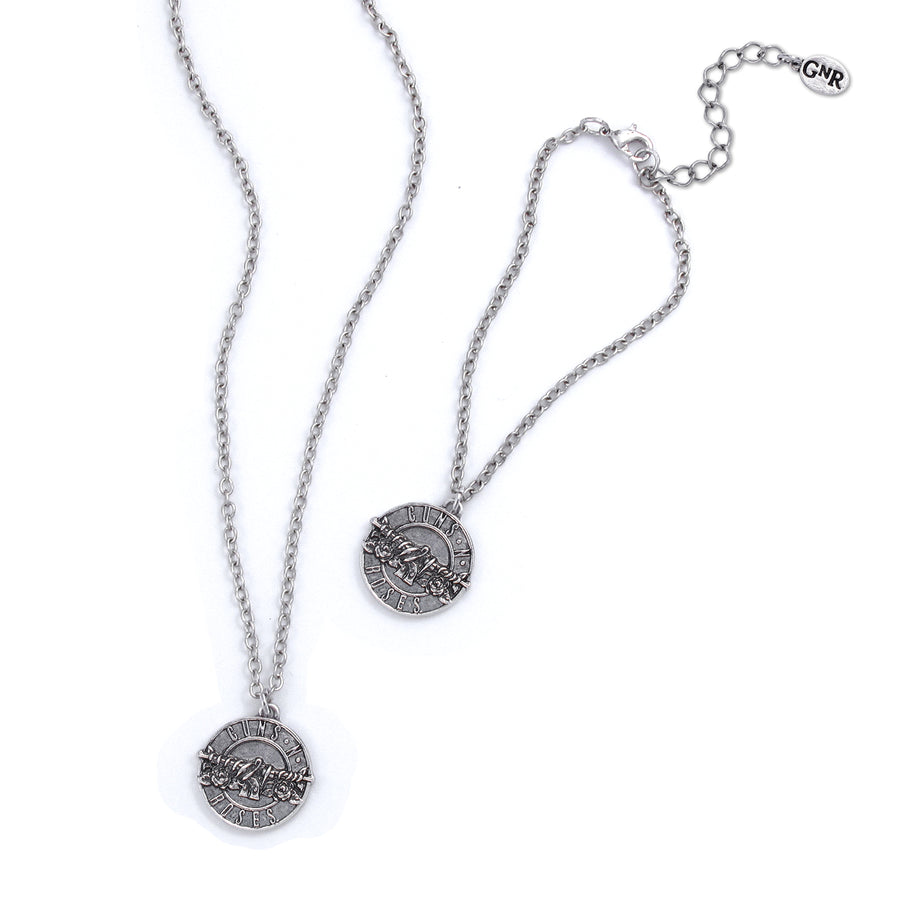 Guns N' Roses Disc Logo Necklace & Bracelet Set
