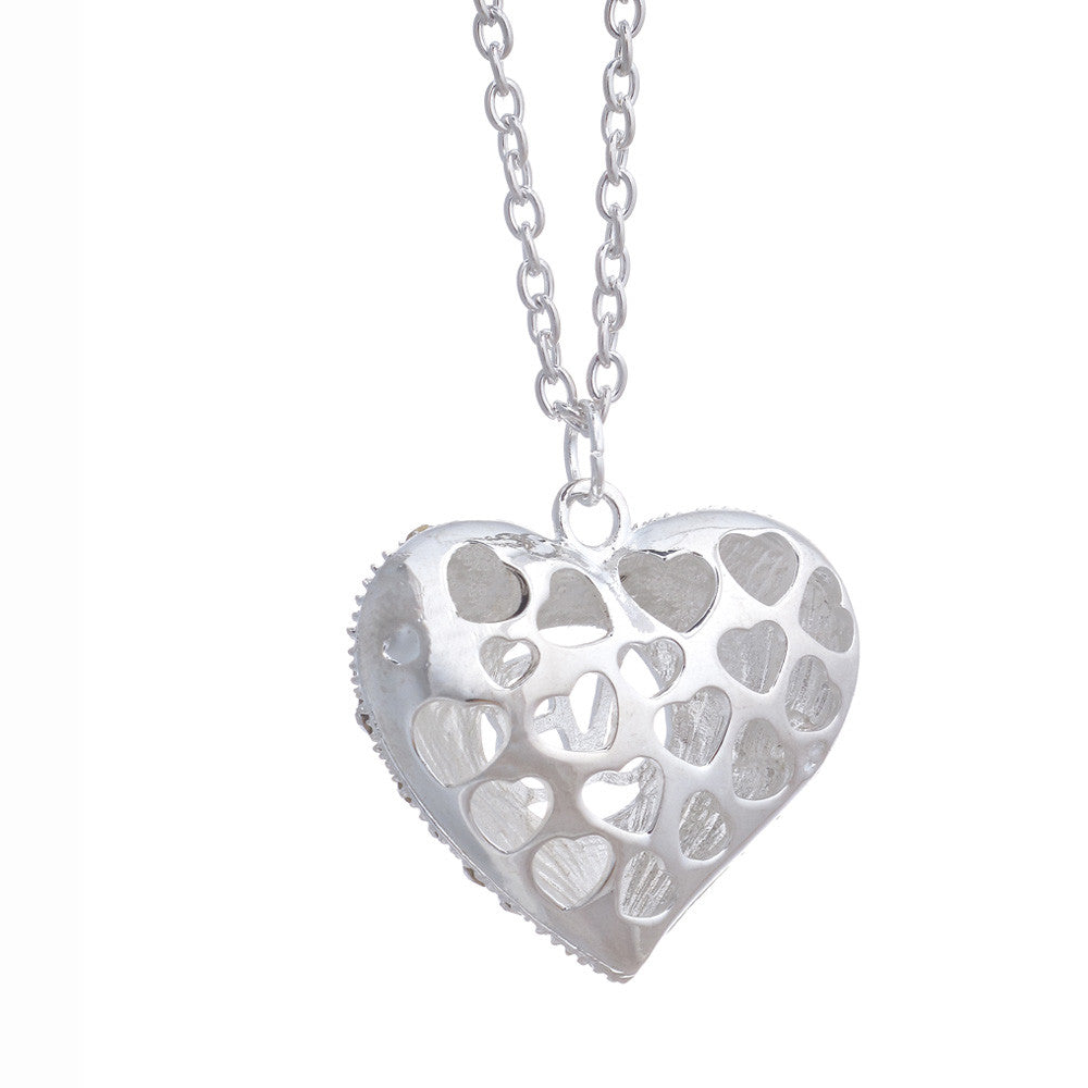 Justin Bieber Crystal Heart Necklace