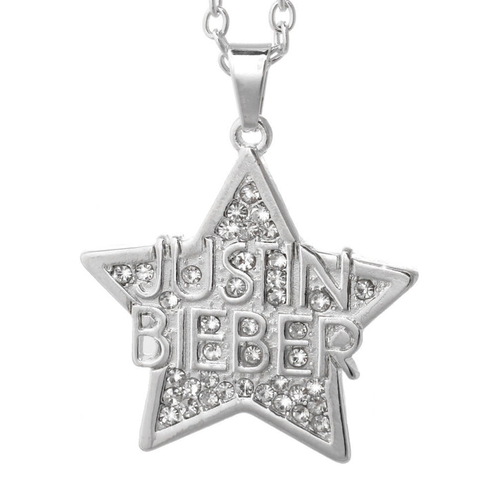 Justin Bieber Crystal Star Necklace