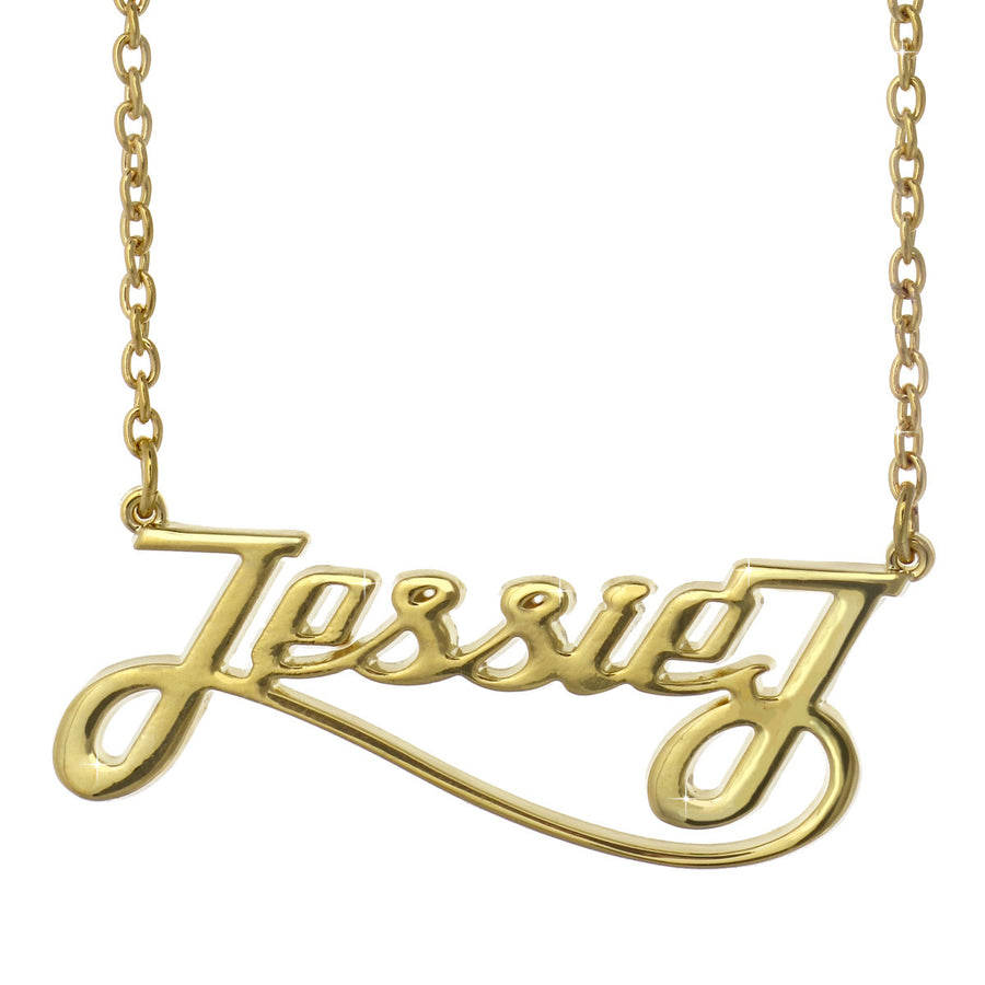 Jessie J Gold Logo Necklace
