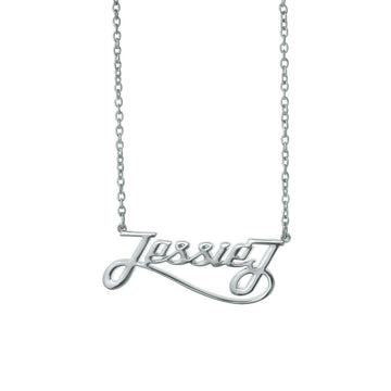 Jessie J Silver Logo Necklace