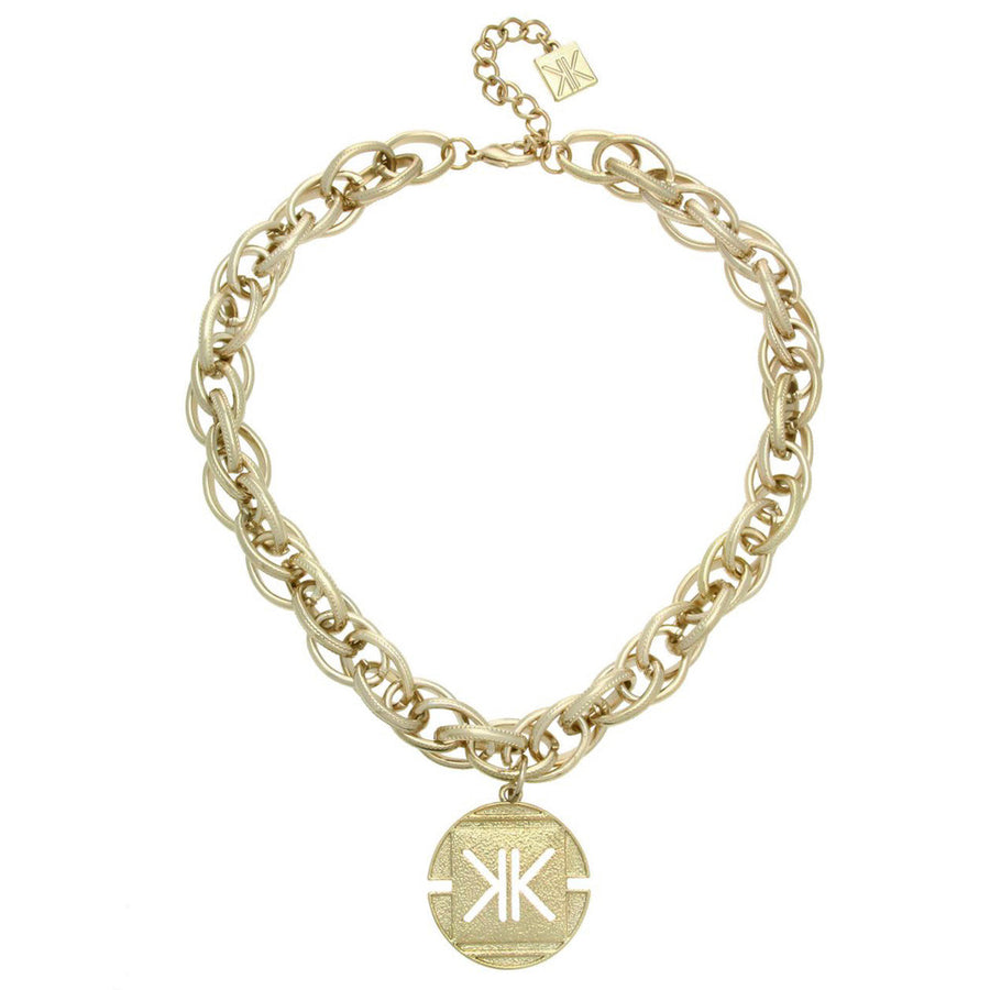Kardashian Kollection Sovereign Charm Collar Necklace
