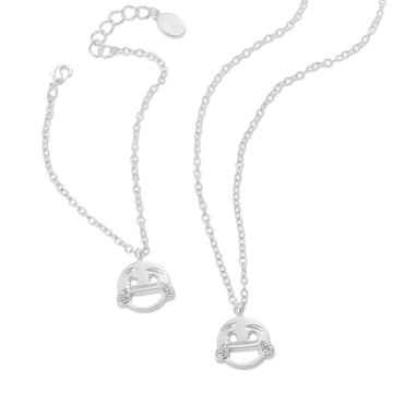 emoji® Laughing Necklace & Bracelet Set