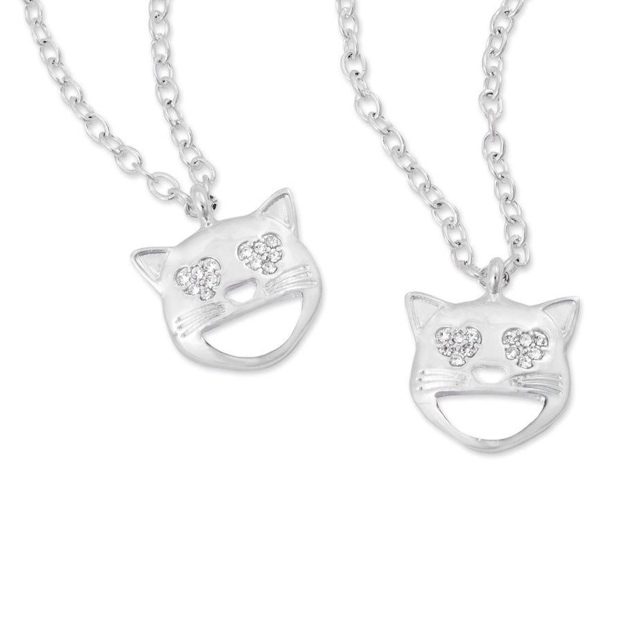 emoji® Cat Heart Eyes Necklace & Bracelet Set