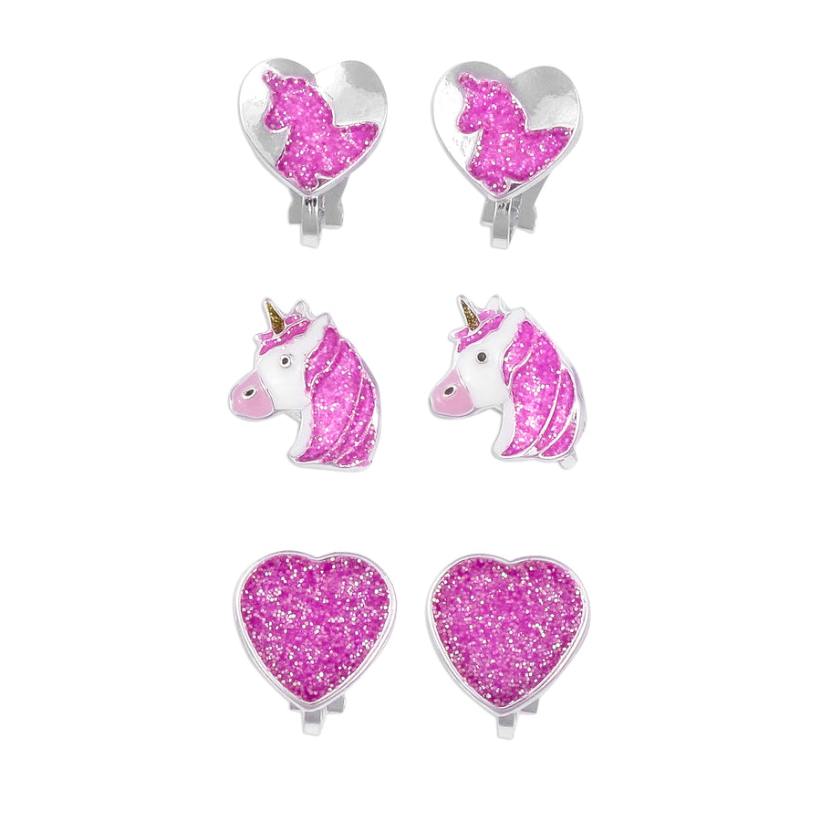 emoji® Pink Unicorn Clip-On Earrings