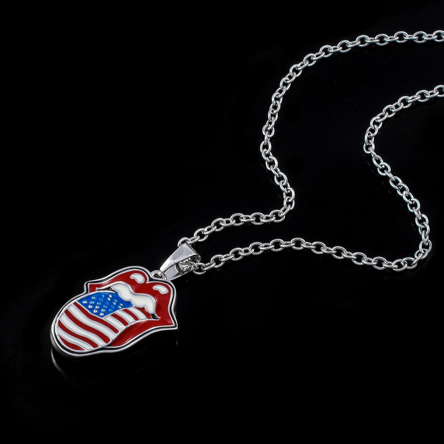 The Rolling Stones USA Tongue Necklace