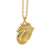 The Rolling Stones Gold Tongue Necklace